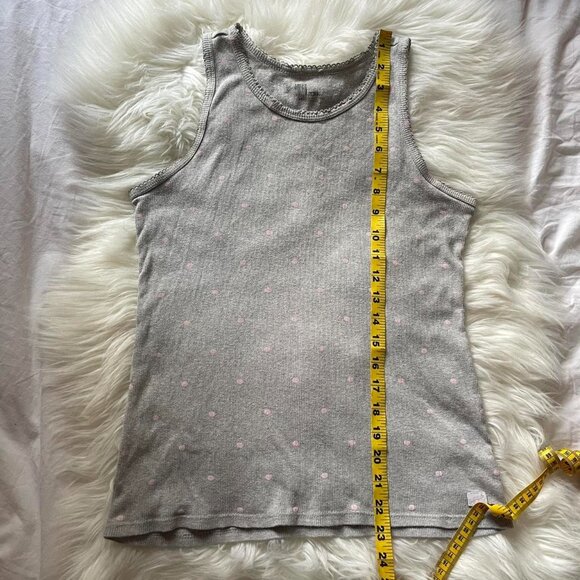 Grey and Pink Polka Dot Tank Top - Picture 8 of 8